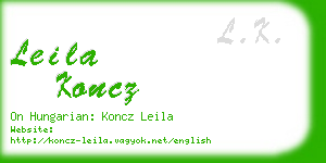 leila koncz business card